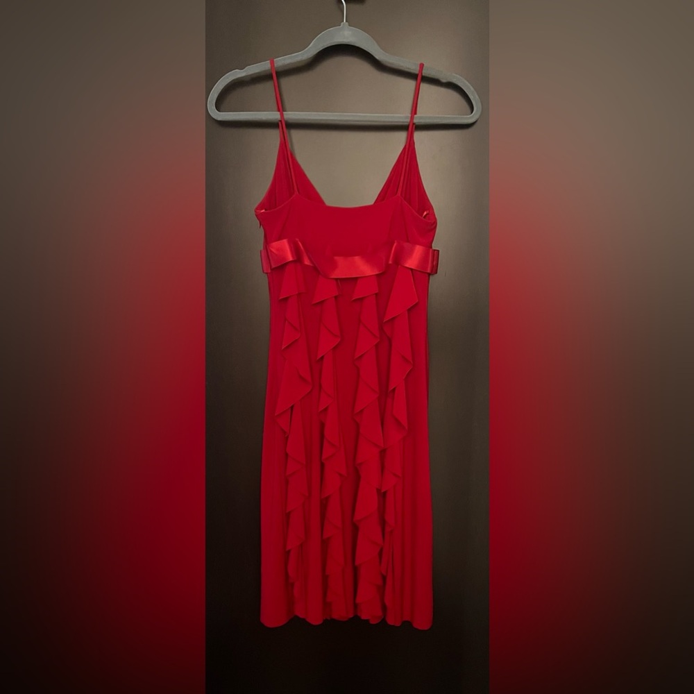 Vintage 2000s Cache Red Dress with Elegant Bow - Picture 4 of 5